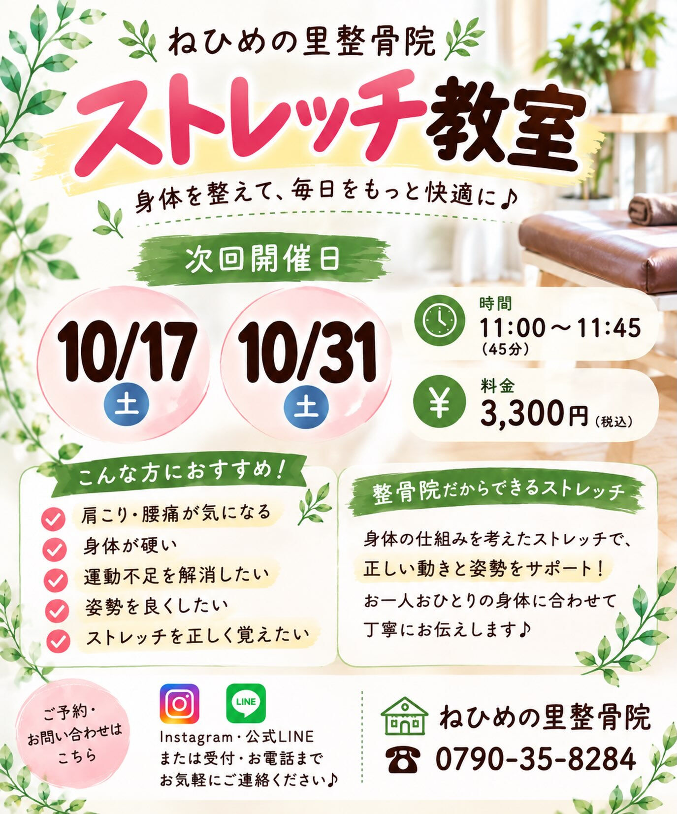 🌿 ねひめの里整骨院 ストレッチ教室 🌿